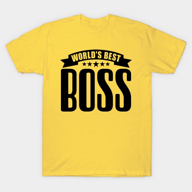 World's Best Boss T-Shirt by colorsplash